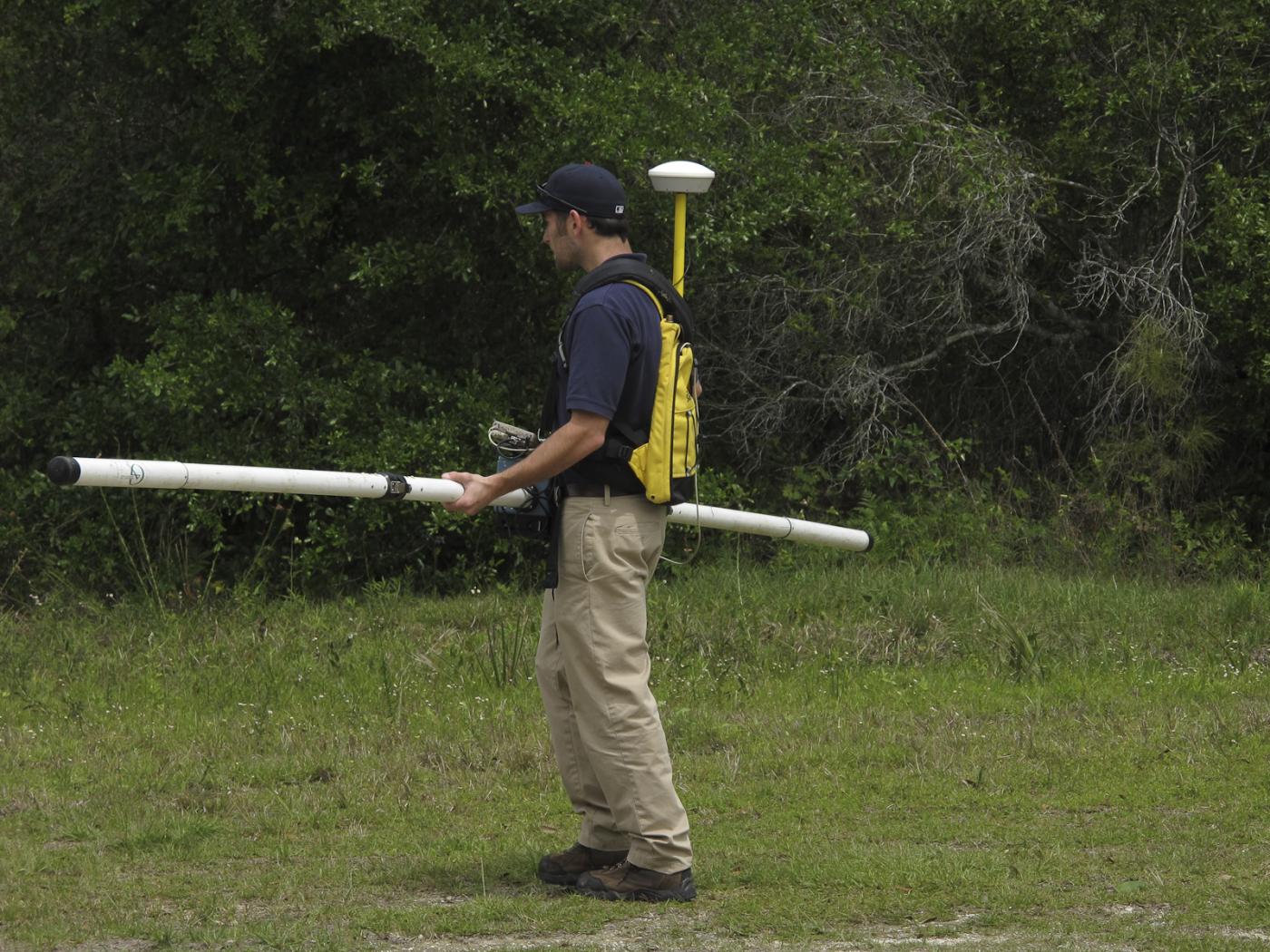 The frequency domain electromagnetic (EM) portion of the geophysical investigation was conducted using a Geonics EM31-MK2 in a vertical dipole orientation.