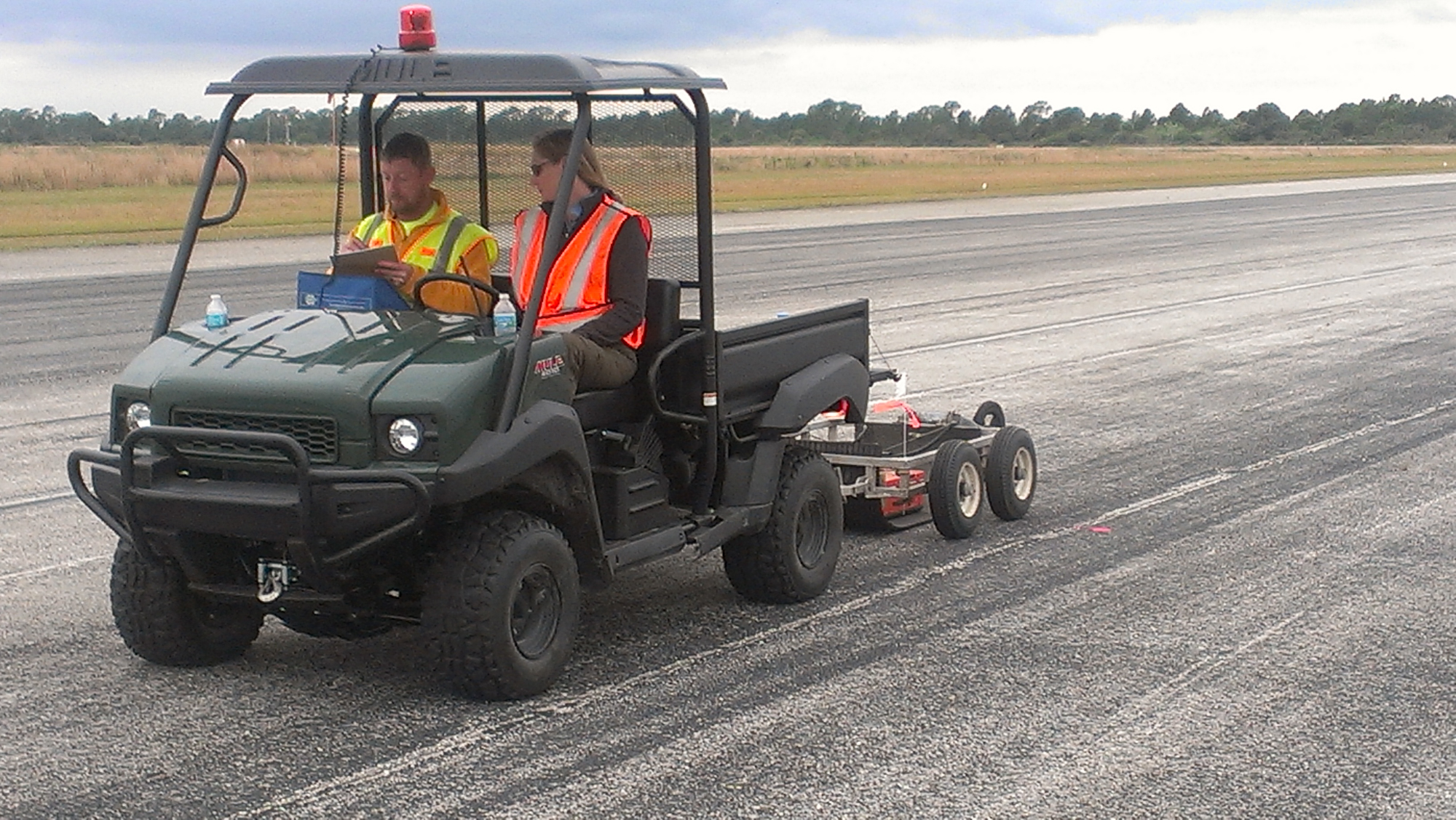 Performing a GPR survey on a runway