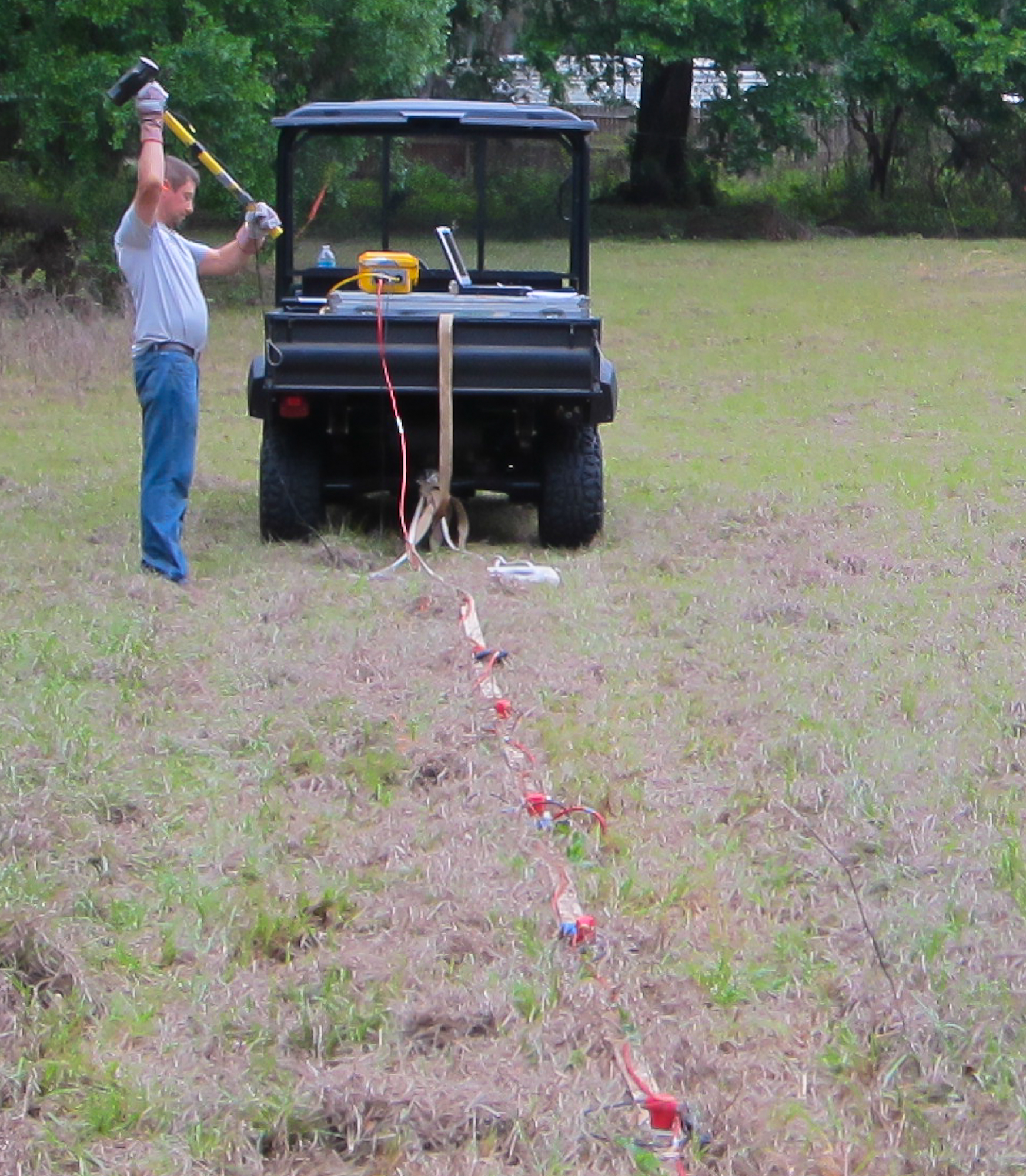 MASW Survey with a land streamer