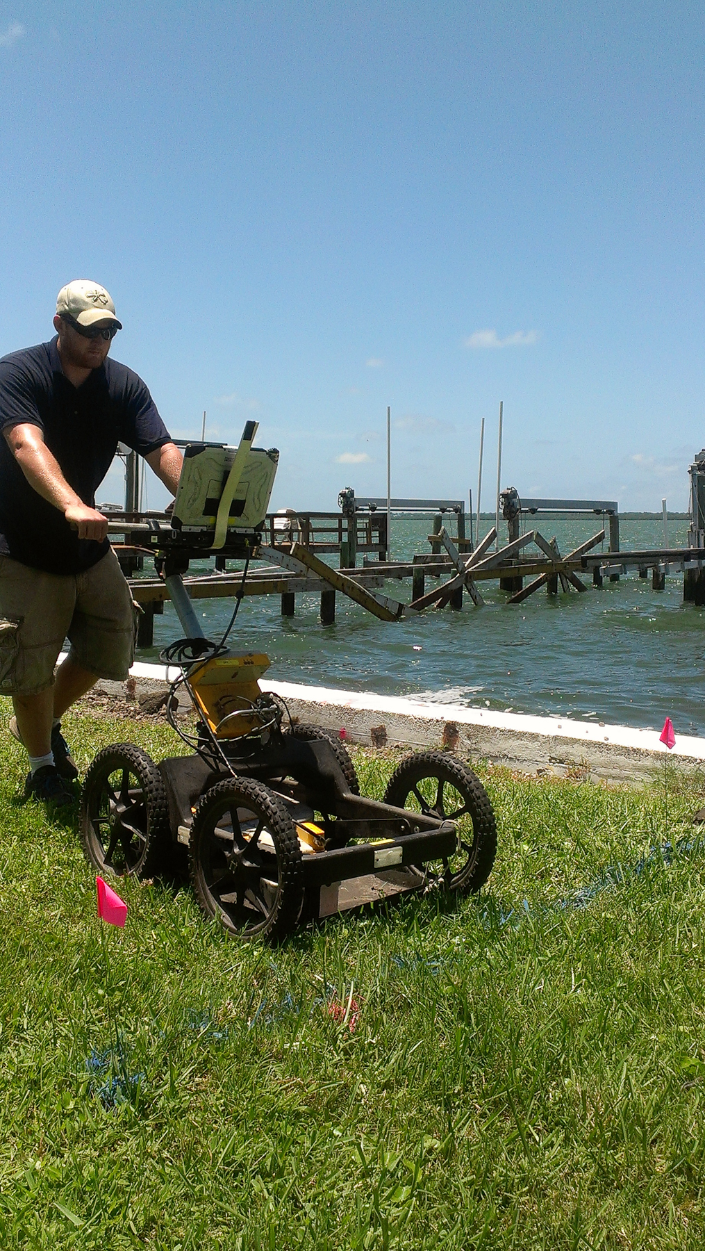 GPR to Locate Seawall Tiebacks