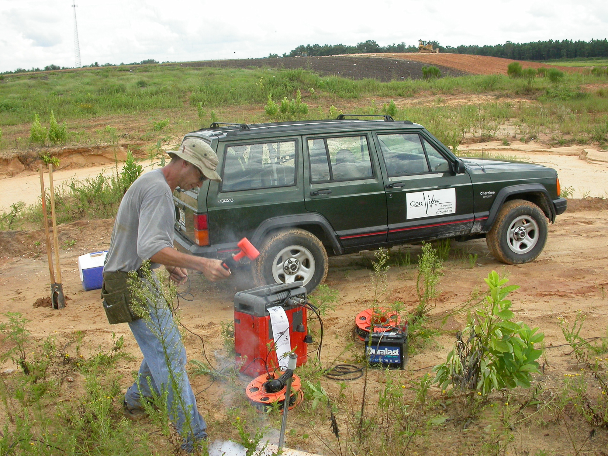 Using a Betsy Seisgun as a Seismic Source for a Refraction Survey (Florida)