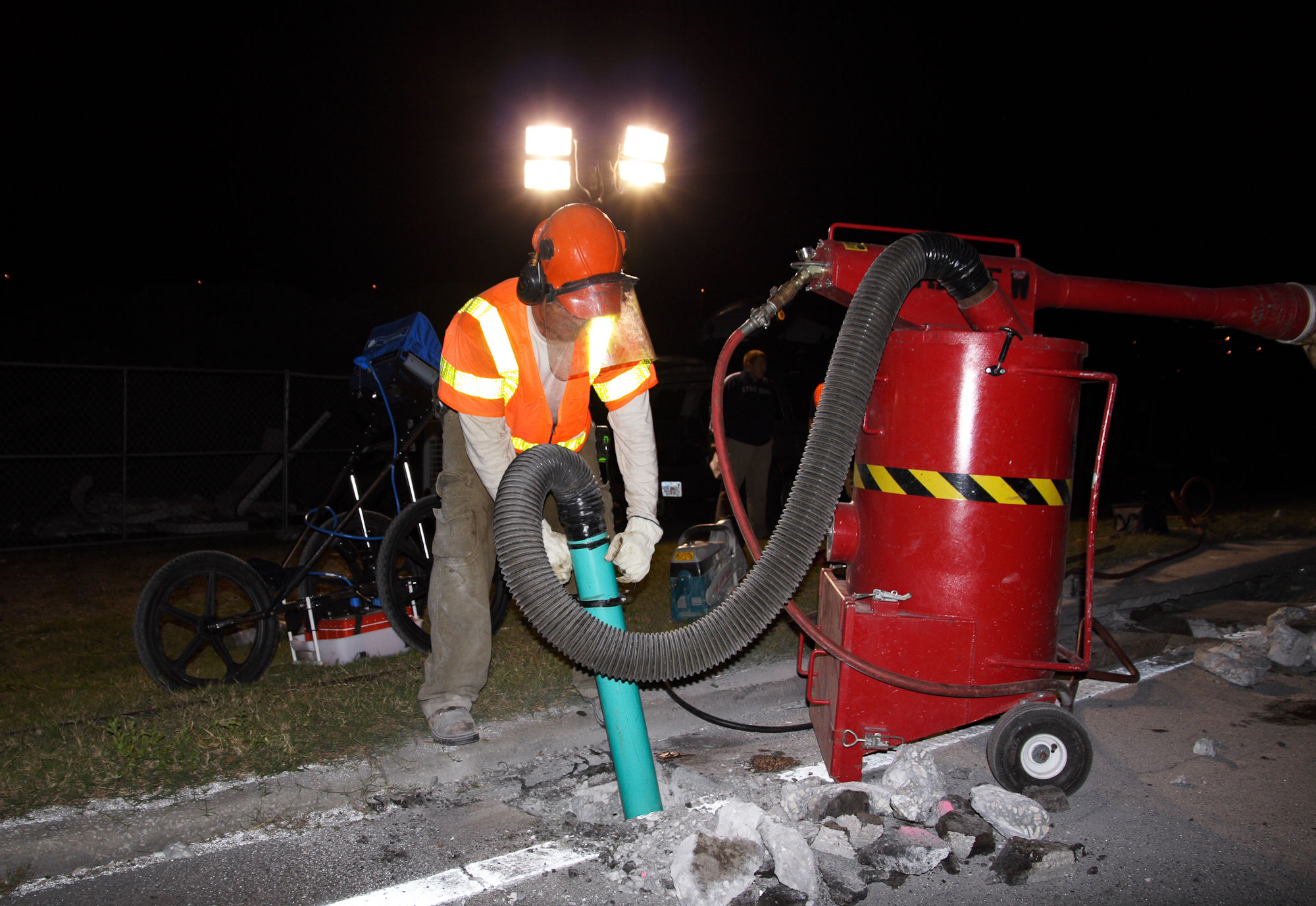 Vacuum Excavation of a Water Line (Tampa, Florida)