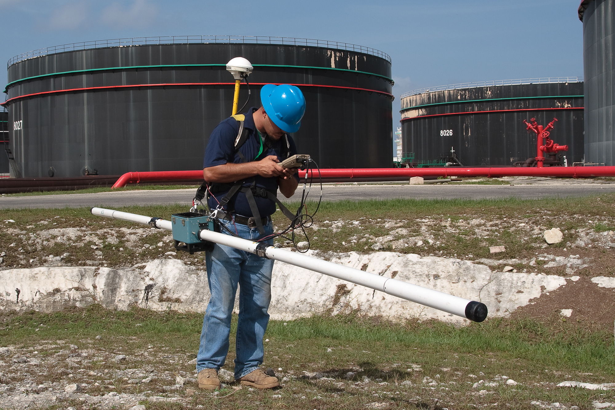 Electromagnetic Survey Using a Geonics EM-31 at an Oil Storage Facility 