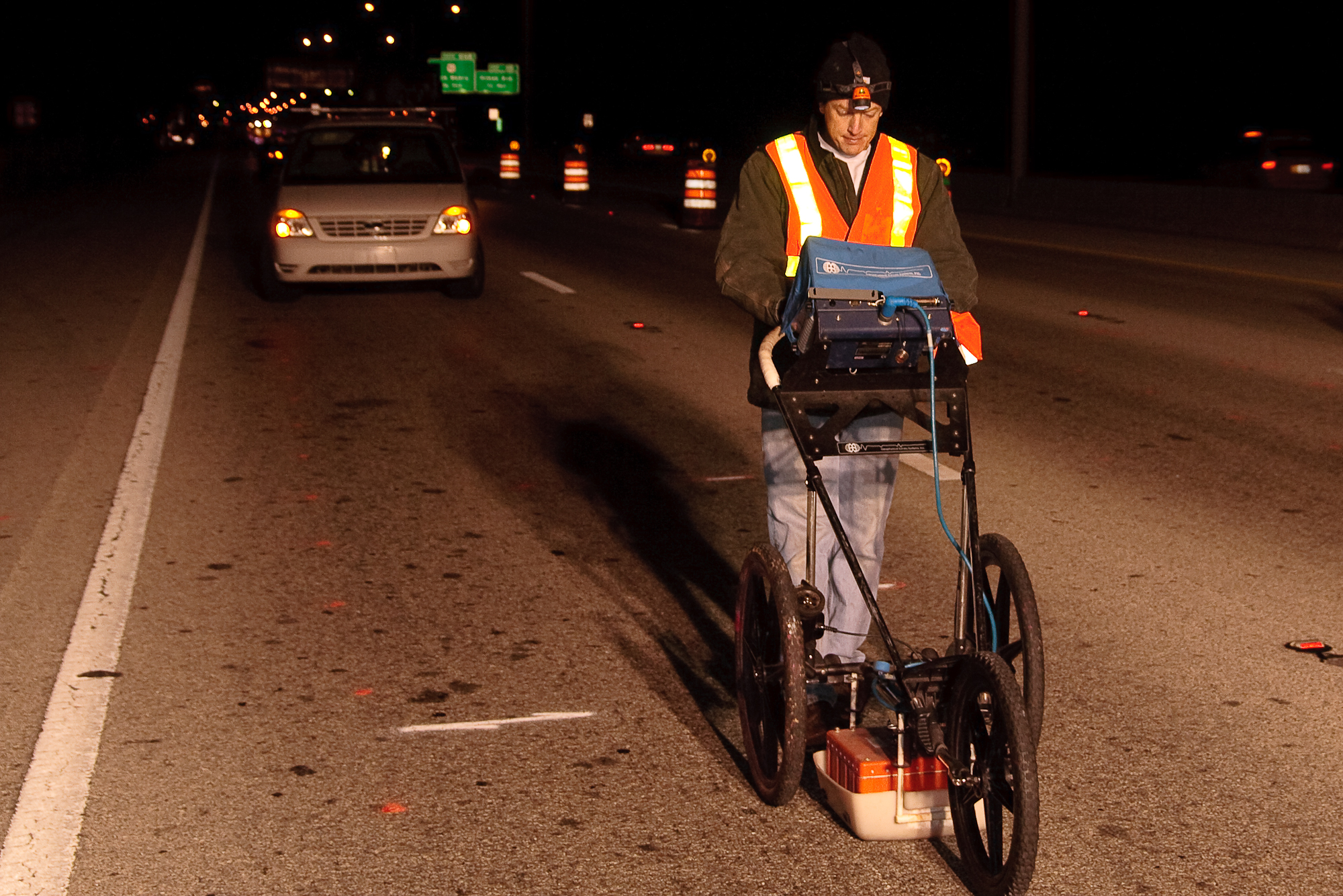 GPR Survey to Determine the Cause of a Depression in a Roadway