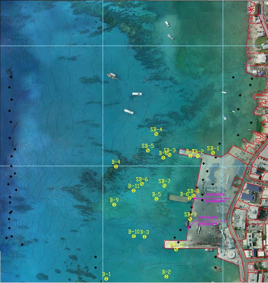 Example of Bathymetry Data on Aerial (Caymans)