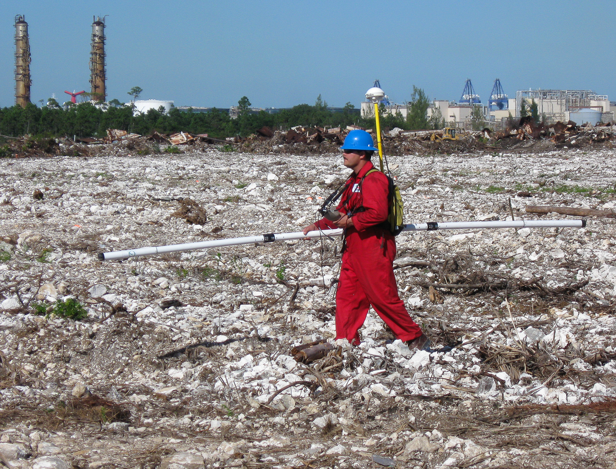 EM-31 survey with an integrated GPS (Bahamas)