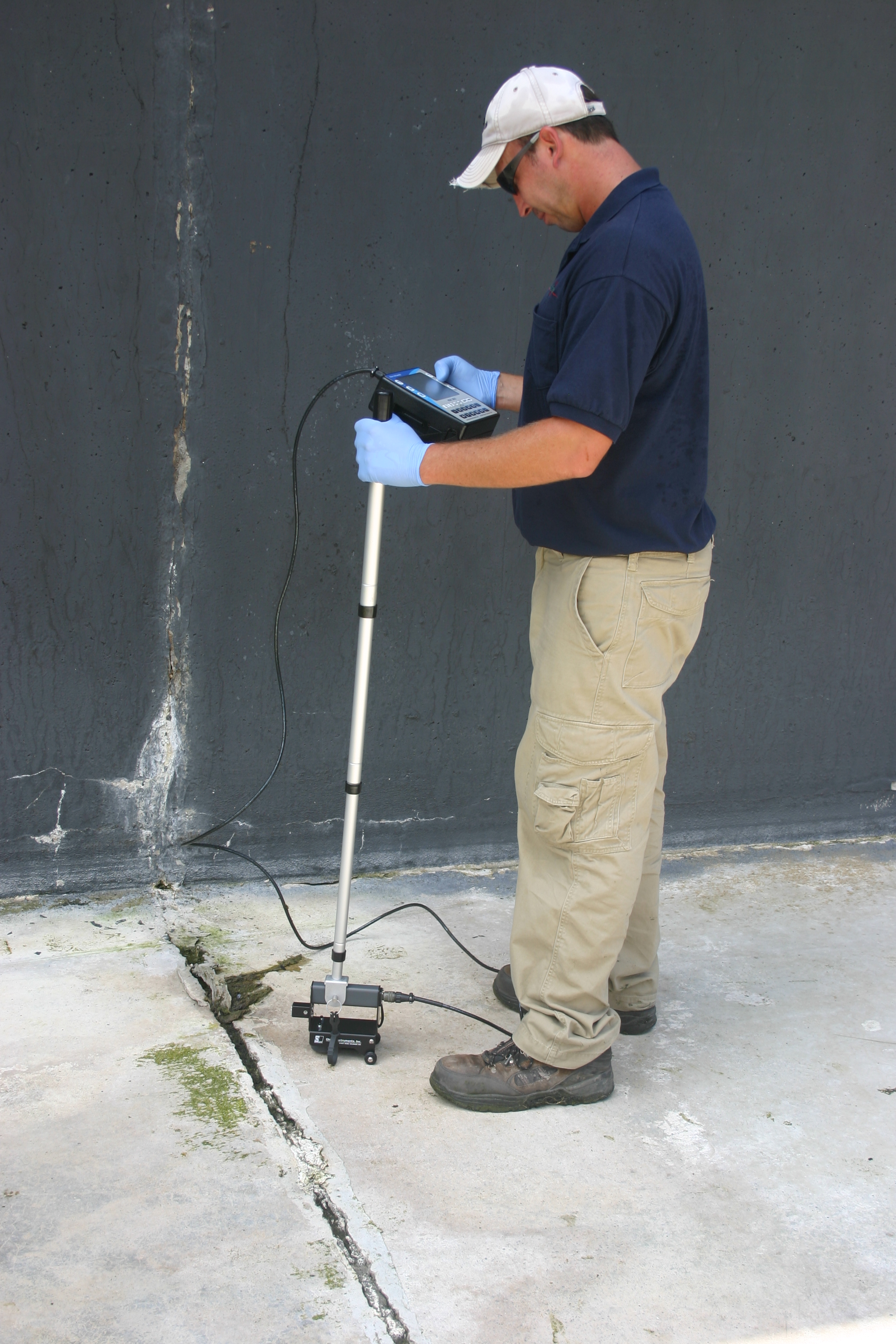 Impact Echo Survey to identify defects in the concrete