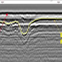 2300 MHz GPR Sample Showing Pavement Thickness