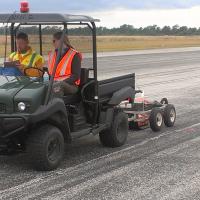 Performing a GPR survey on a runway