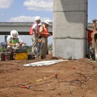 Seismic survey to help determine the cause of an elevated roadway collapse