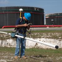 Electromagnetic Survey Using a Geonics EM-31 at an Oil Storage Facility 
