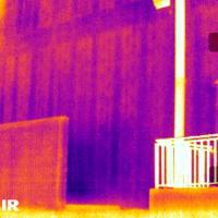 Thermal Image showing filled masonry block cells
